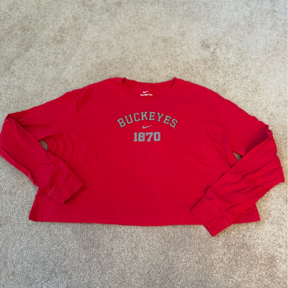 Ohio State Nike long sleeve crop